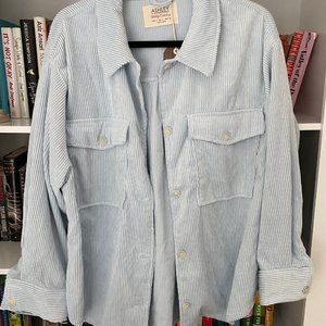 *BNWT* oversized blue corduroy button down